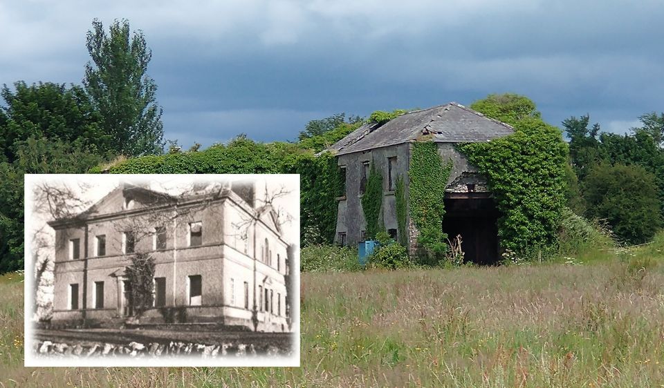 1854 visit: One of the last remaining buildings at Cuba Court, where Charlotte Brontë spent her honeymoon, and inset, how the house once looked