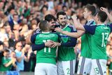 thumbnail: Pacemaker Belfast 27-5-16
Northern Ireland v Belarus - International Friendly
Northern Ireland's Kyle Lafferty celebrates his goal during tonight's game at Windsor Park, Belfast.  Photo by David Maginnis/Pacemaker Press