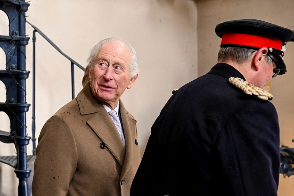 The King during a visit to Tower Brewery in Burton upon Trent on Monday (Jaimi Joy/PA)