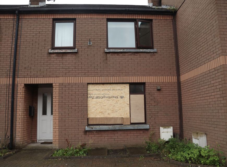 The front windows of a house in Lindsay Way were smashed in the attack on Wednesday night (Pacemaker)