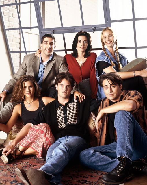 Lisa Kudrow, Jennifer Aniston, Matt LeBlanc, Matthew Perry, Courteney Cox and David Schwimmer in Friends (Landmark Media/Alamy)