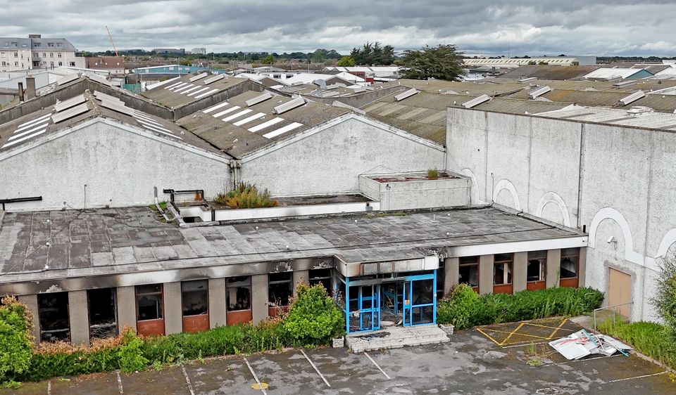 The former Crown Paints factory in Coolock, north Dublin, which was at the centre of a protest over plans to redevelop it to house asylum seekers (Niall Carson/PA)