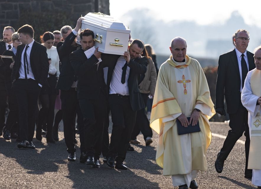 The funeral of Caitlin-Rose McMullan. Photo: Luke Jervis