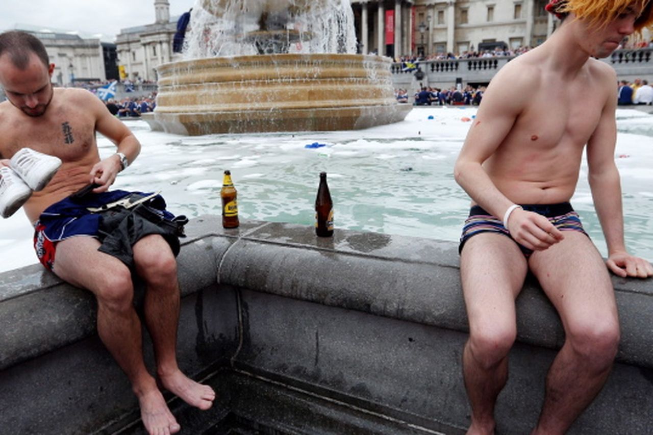 Scotland fan arrested for naked dance as Tartan Army swarm Trafalgar Square  ahead of England friendly | BelfastTelegraph.co.uk