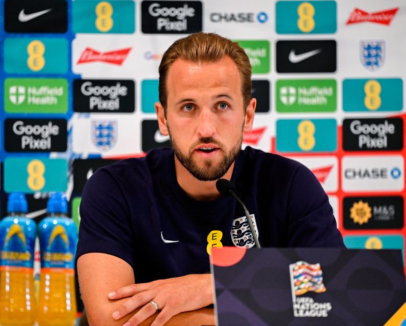 Harry Kane during a England press conference at Carton House in Maynooth