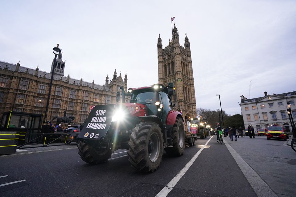 Farmers will stage a tractor protest as they continue their campaign against changes to inheritance tax (Jordan Pettitt/PA)