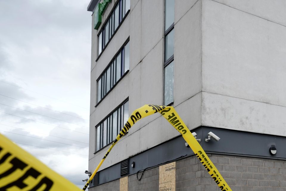 Damage to the Holiday Inn Express in Rotherham (Chris Furlong/PA)