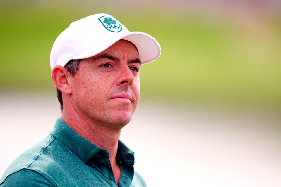 Ireland's Rory McIlroy on the 18th hole during the Men's Golf Individual Stroke Play Round 4 at Le Golf National on the ninth day of the 2024 Paris Olympic Games in France (John Walton/PA Wire)