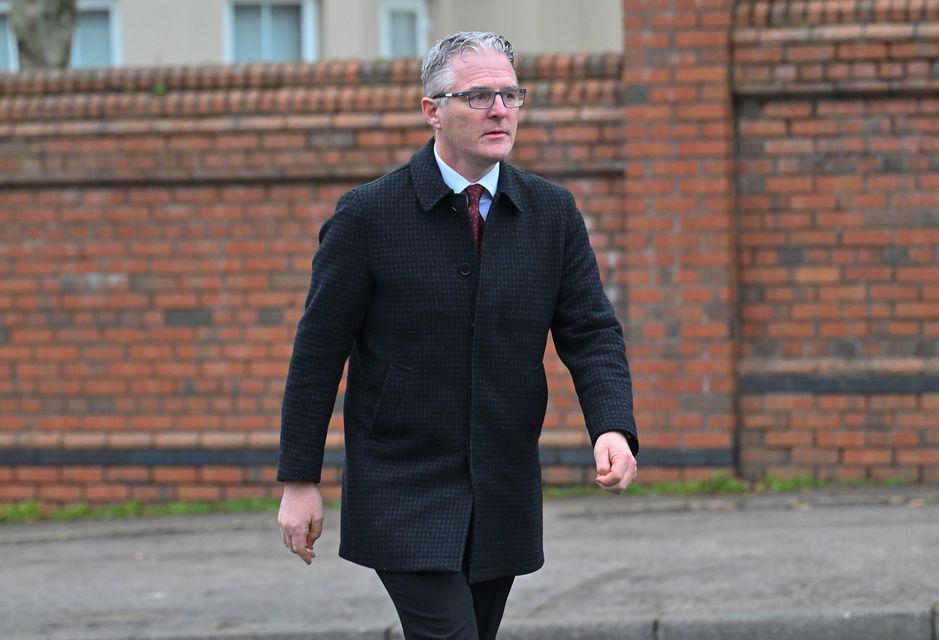 GAA President Jarlath Burns at Jody Gormley's funeral. Pic: Presseye